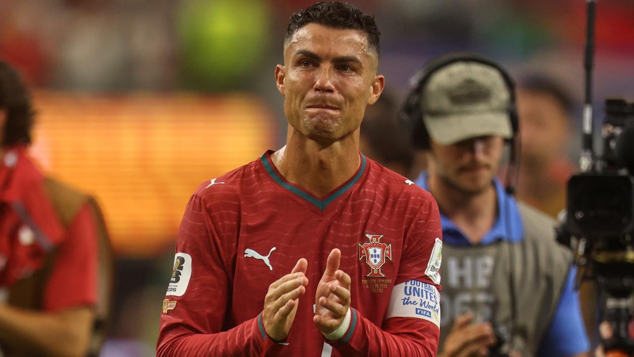 Ronaldo farewell in tears